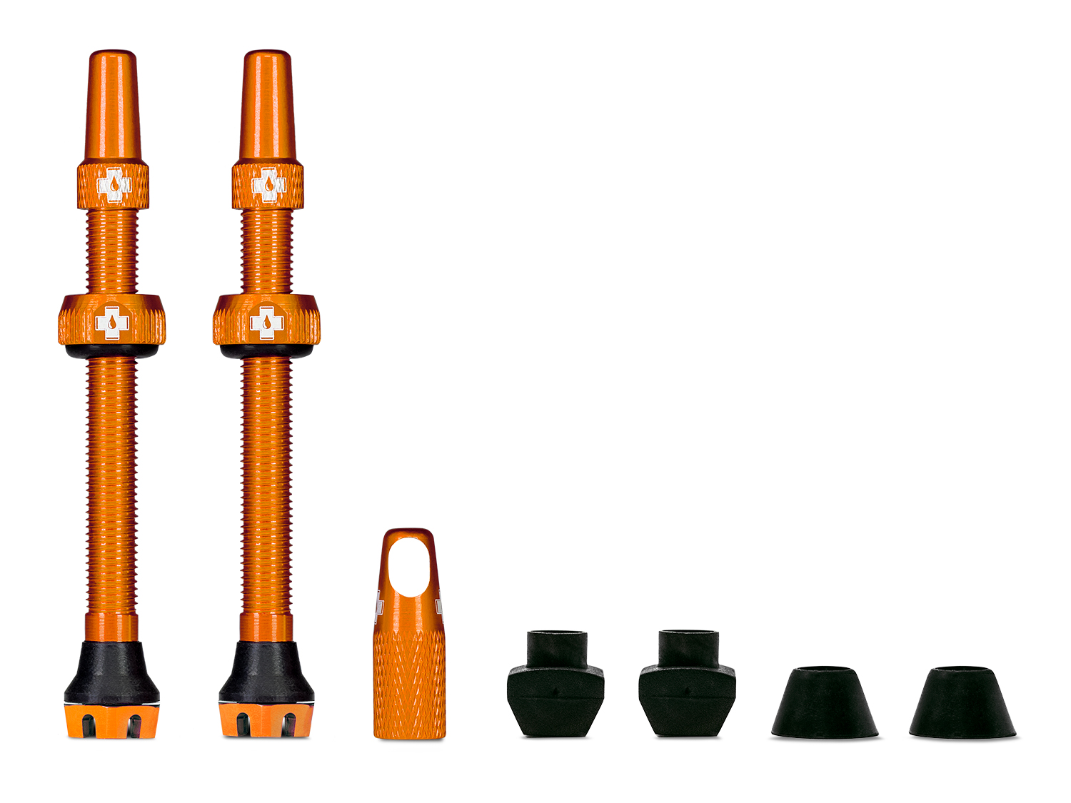 Muc Off Tubeless Valve Kit V2 Universal for MTB & - Road, orange, 60