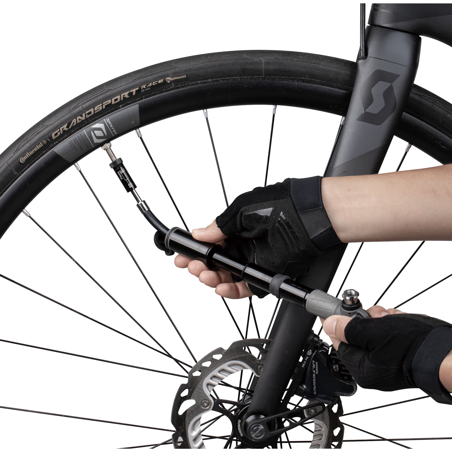 Topeak Hybridrocket HP Mini, Black  - - Leistung:11 bar / 160 psi;Volumen / Hub:17,5 cm³;Kopf:SmartHead(TM) ThreadLock mit
