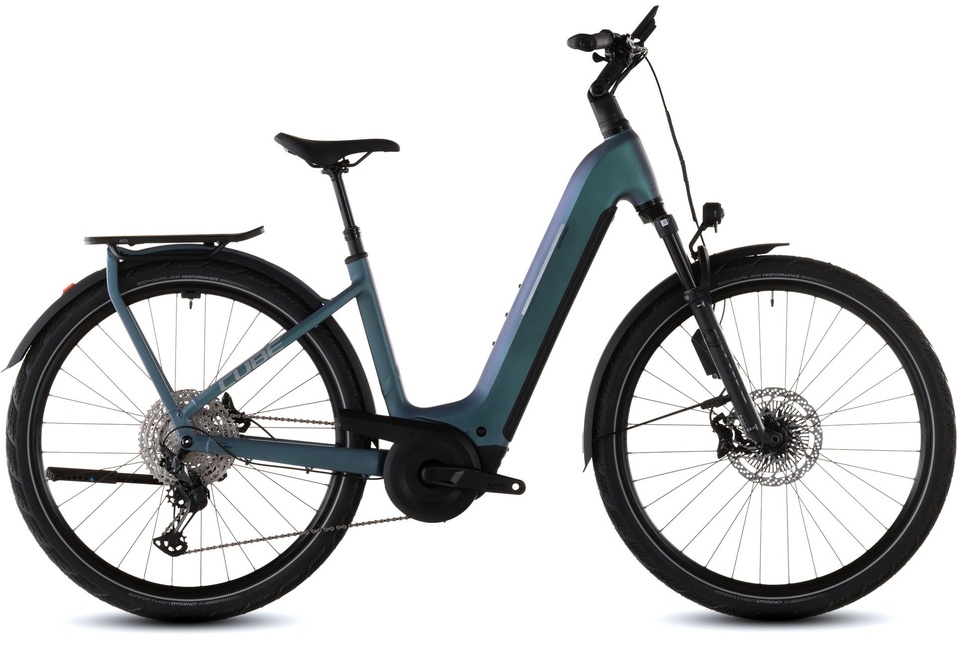 Cube Kathmandu Hybrid EXC 800 smaragdgrey´n´prism - Easy Entry 54 cm