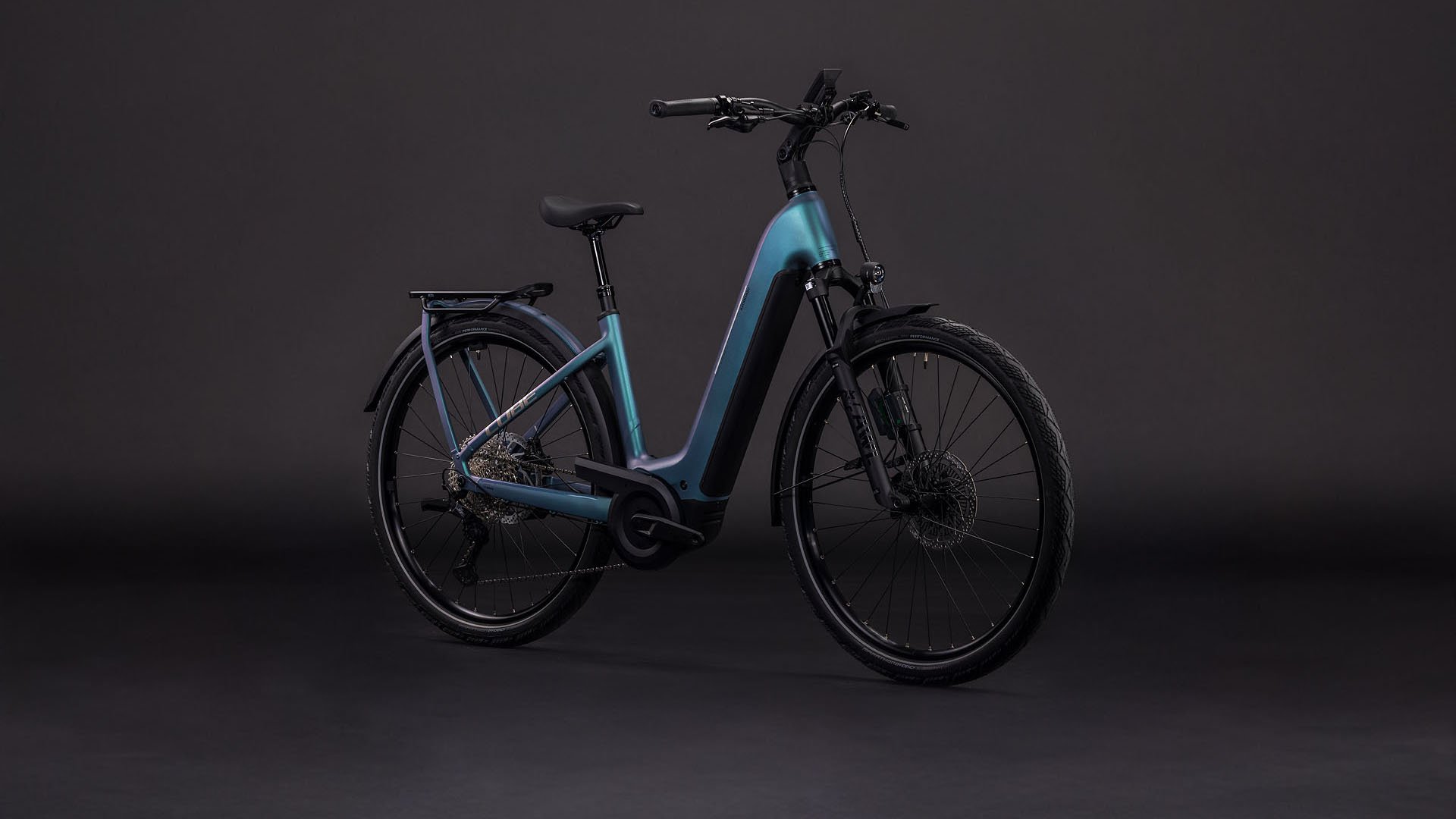 Cube Kathmandu Hybrid EXC 800 smaragdgrey´n´prism - Easy Entry 54 cm