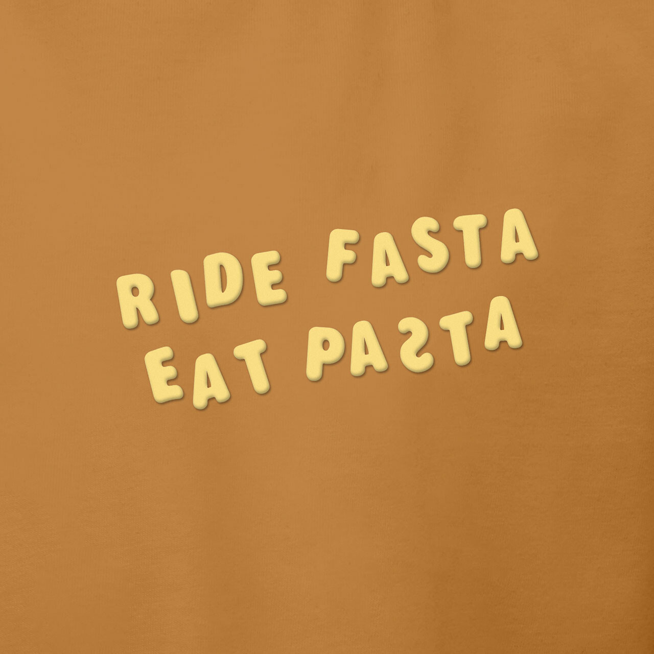 RIDE FASTA EAT PASTA T-Shirt brown 100/110
