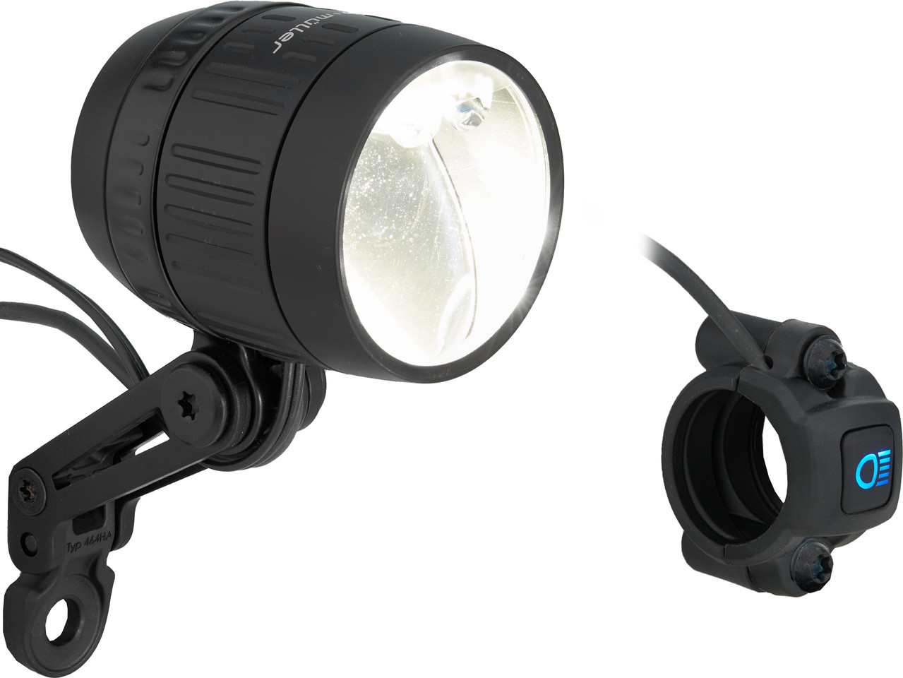busch+müller - IQ-XM E High Beam LED Frontlicht - für E-Bike mit StVZO-Zulassung - schwarz