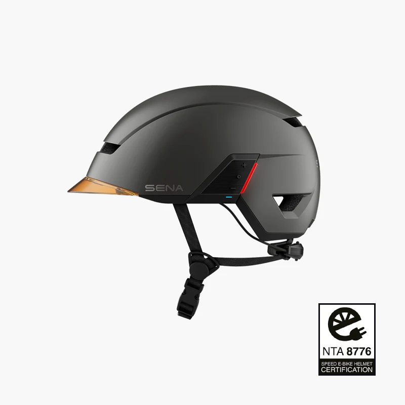 U1, Smart E-Bike Helmet with - Communication System, Dark Gray, L Size