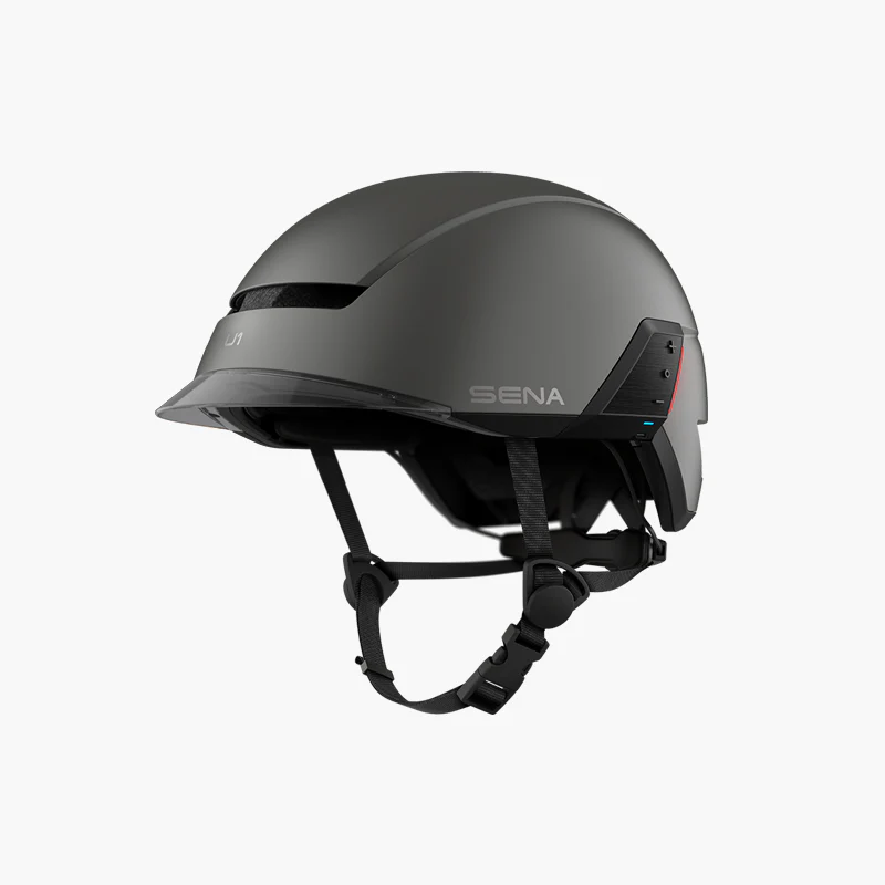 U1, Smart E-Bike Helmet with - Communication System, Matt White, L Size