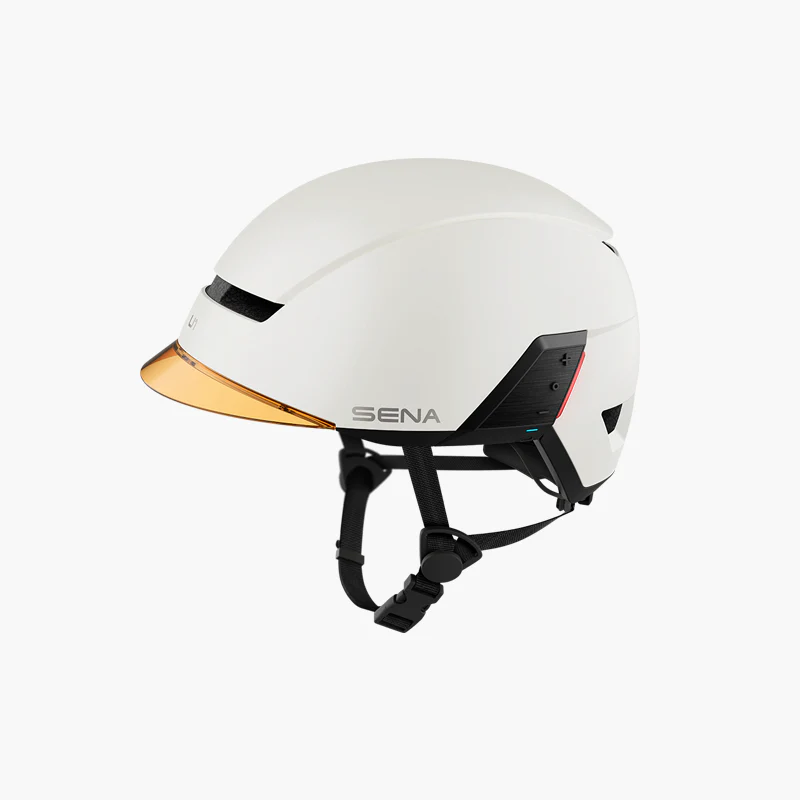U1, Smart E-Bike Helmet with - Communication System, Matt White, L Size
