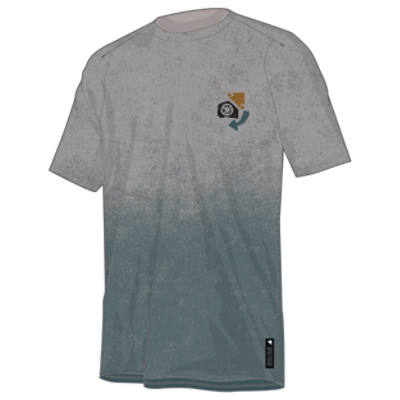 SingleTrack S/S Print Tee TITANIUM 2XL