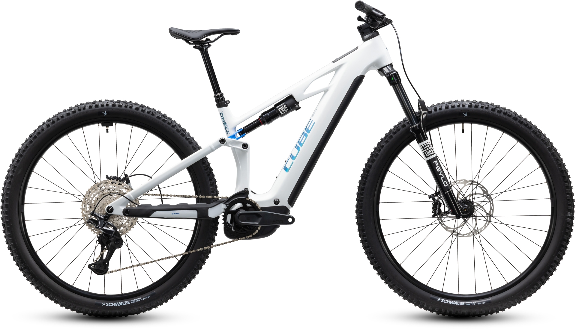 Cube Stereo Hybrid ONE44 HPC Pro 800 - metallicwhite´n´blue L