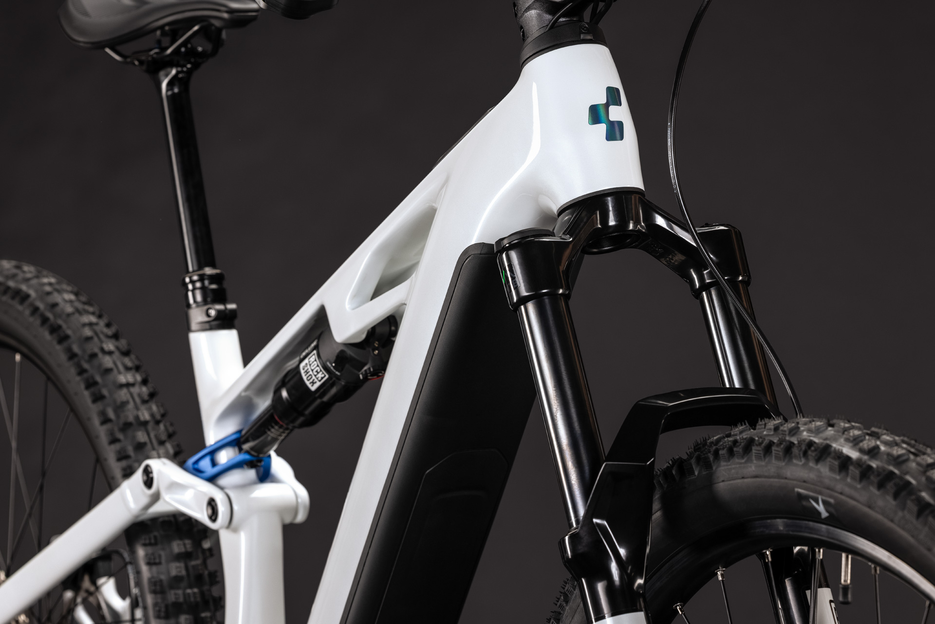 Cube Stereo Hybrid ONE44 HPC Pro 800 - metallicwhite´n´blue L