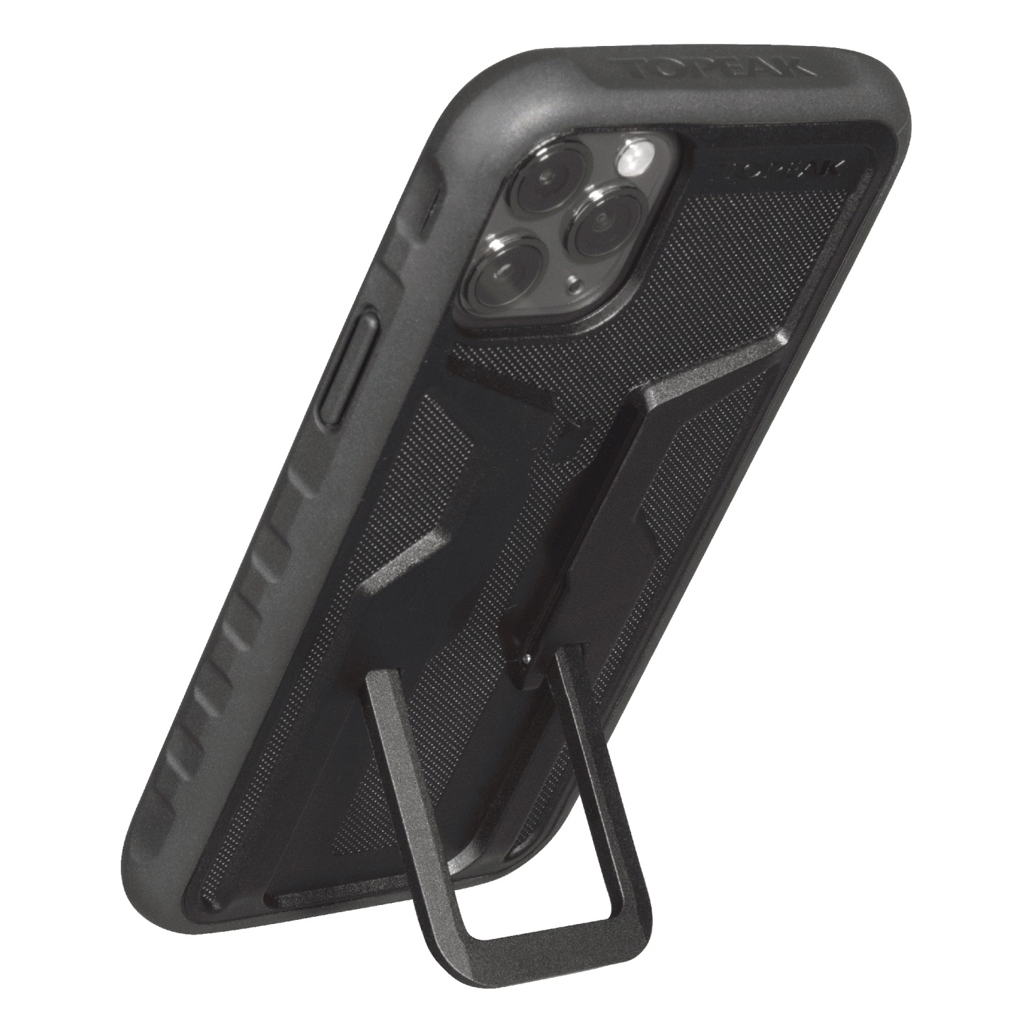 Topeak RideCase iPhone 11 Pro Max Black/Gray, mit - Halter  -  Flipstand als integrierter Smartphone-Aufsteller / Einstellbar im Winkel und