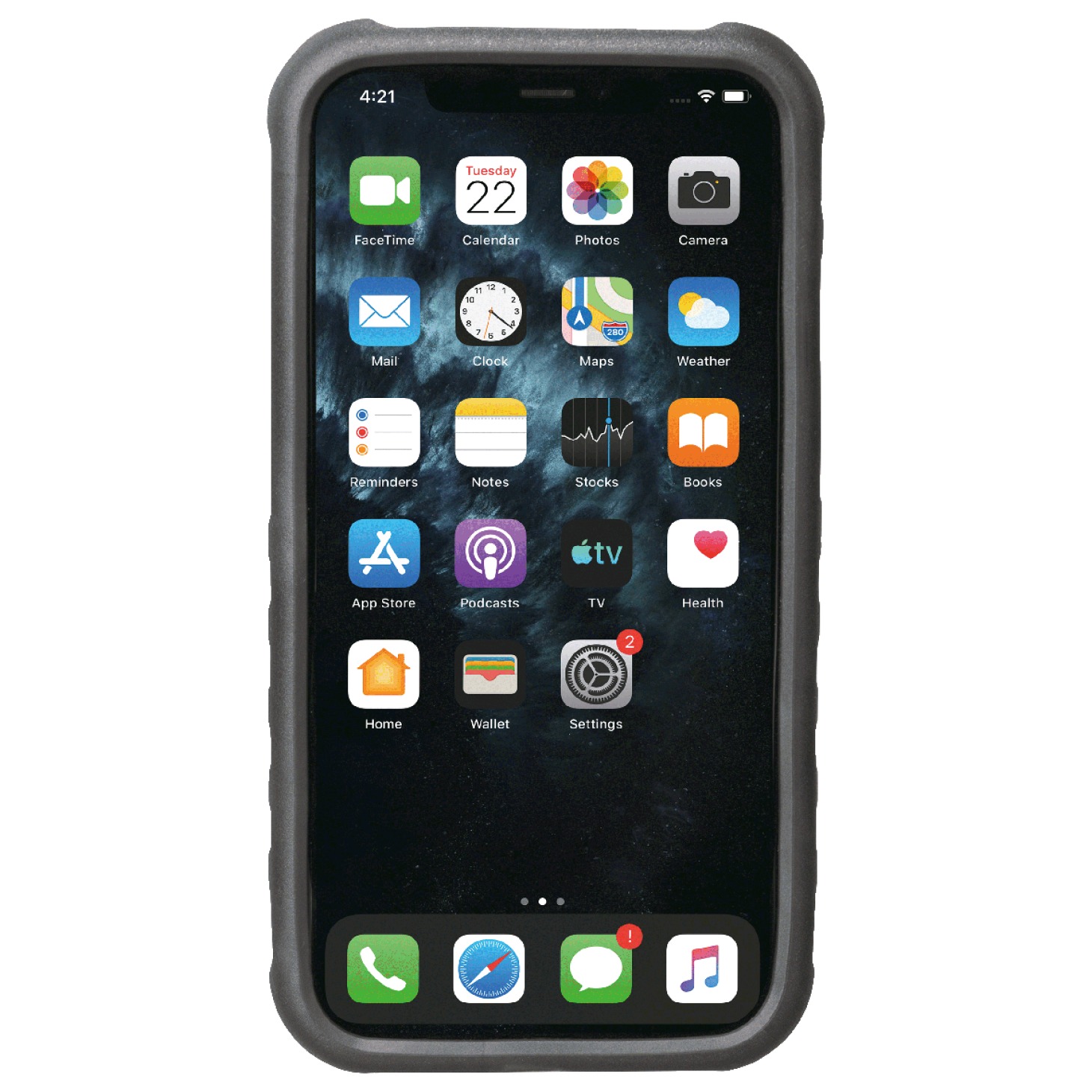 Topeak RideCase iPhone 11 Pro Max Black/Gray, mit - Halter  -  Flipstand als integrierter Smartphone-Aufsteller / Einstellbar im Winkel und