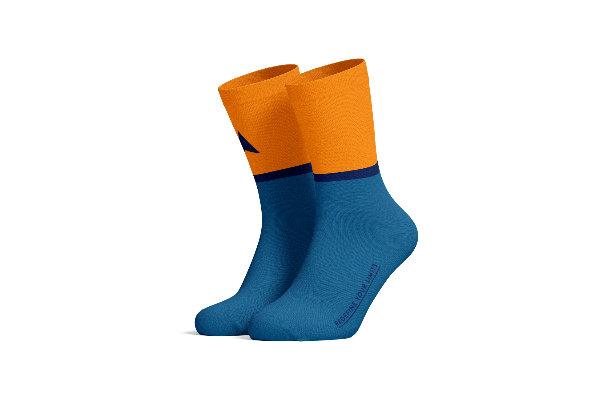 PIPPO Socken Merino blau/orange 37-39