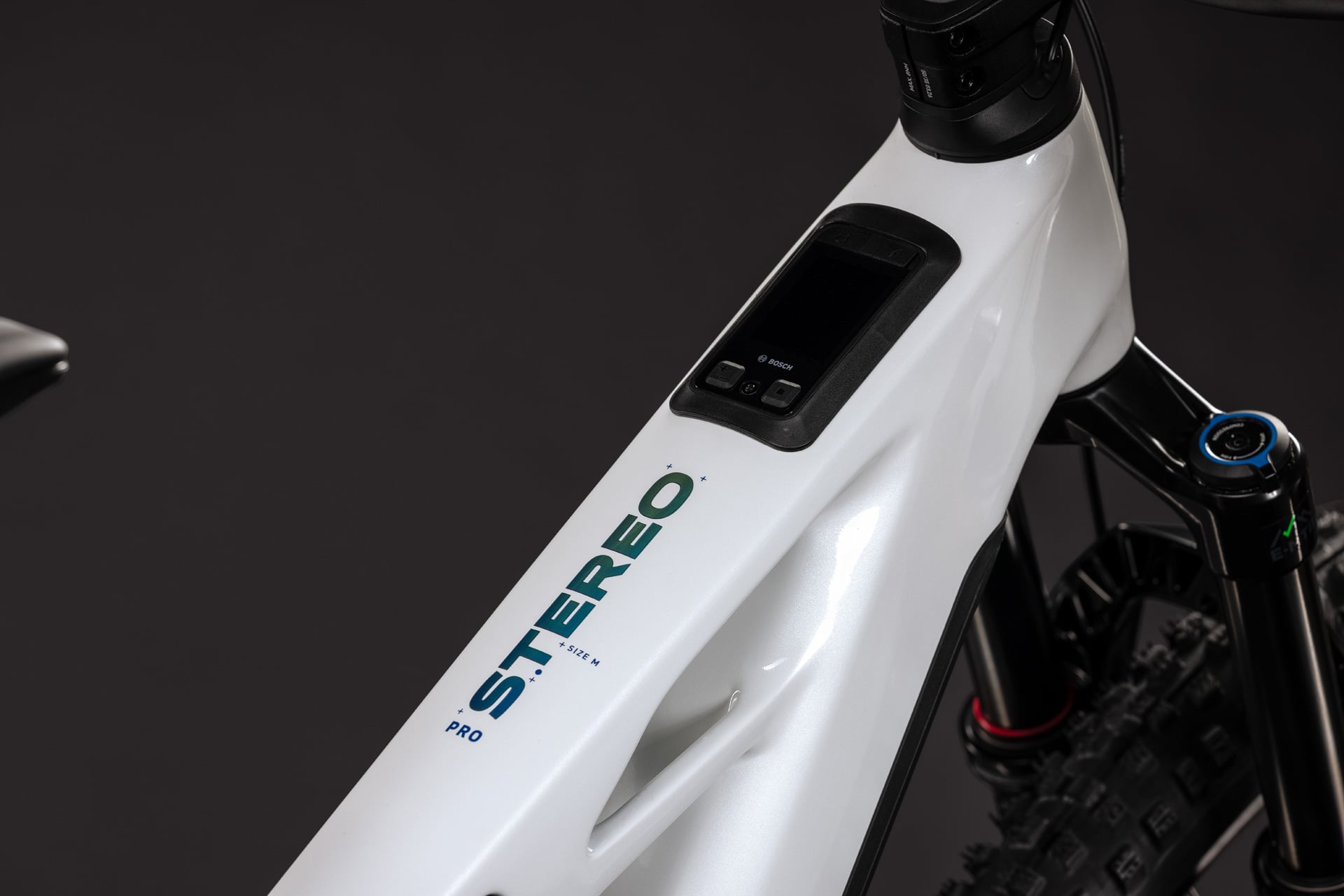 Cube Stereo Hybrid ONE44 HPC Pro 800 - metallicwhite´n´blue XL